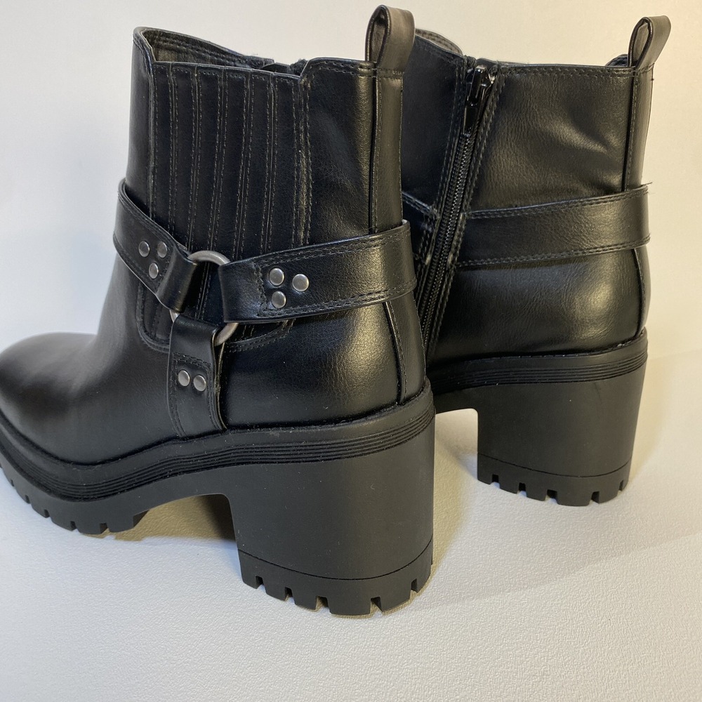 Sincerely Jules Combat Boots Size 8 Dolphin Black 3" Lug Sole - Picture 8 of 16